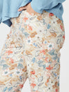 Threadz 'Layla  Floral Print Pant'- Natural Floral