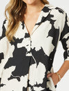Clarity 'Barcelona Dress Floral Print' - Black/Natural