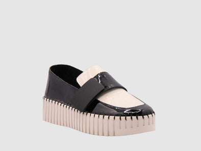 Django & Juliette 'Belenna Sneaker' - Black Ivory Black Patent