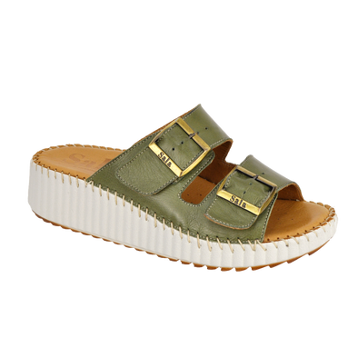 Sala 'Solena Wedge Slide' - Dark Olive