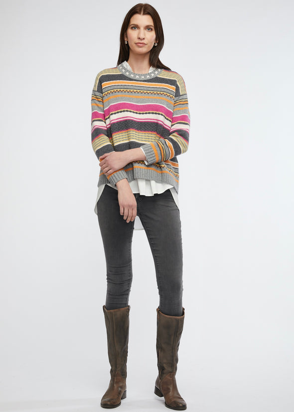 Zacket & Plover '6102 Textured Sweater'  - Cloud