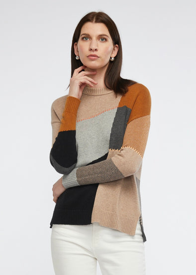 Zacket & Plover '6121 Patchwork Sweater' - Birch