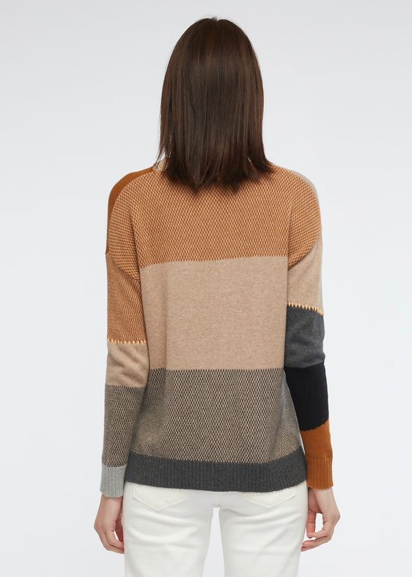 Zacket & Plover '6121 Patchwork Sweater' - Birch