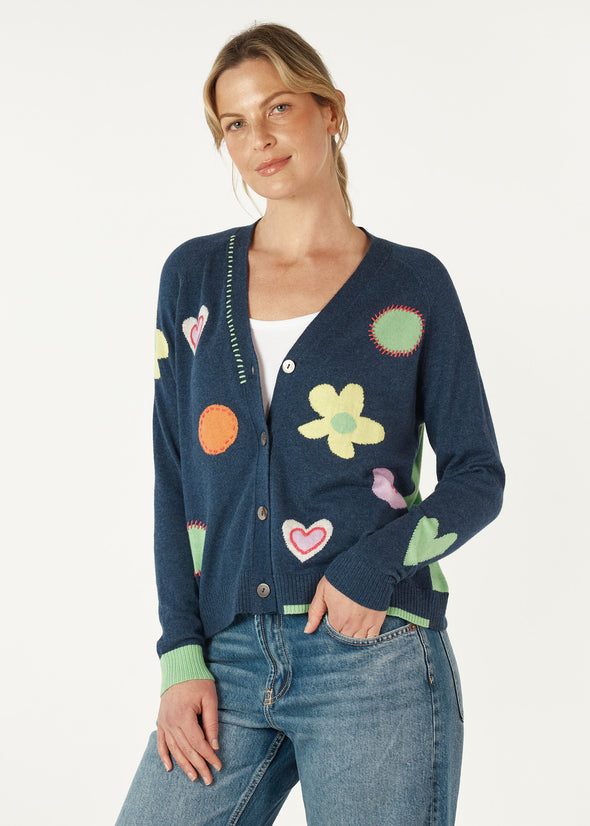 Zaket & Plover '7136 Happy Cardi' - Denim