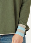 Zaket & Plover '7142 Birdseye Trim Sweater' - Olive