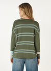 Zaket & Plover '7142 Birdseye Trim Sweater' - Olive