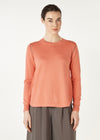 Zaket & Plover '7155 Essential Shirt Hem Sweater'- Guava