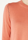 Zaket & Plover '7155 Essential Shirt Hem Sweater'- Guava