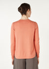 Zaket & Plover '7155 Essential Shirt Hem Sweater'- Guava