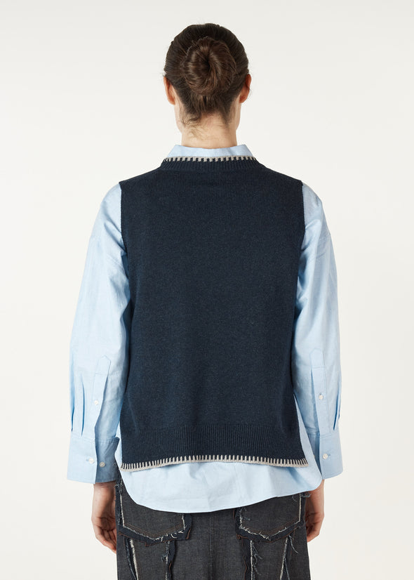 Zaket & Plover '7156 Essential Vest'  - Denim