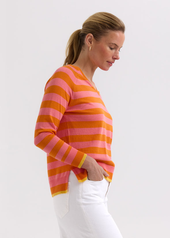 Zacket & Plover '7701 Essential V Knit' - Carrot