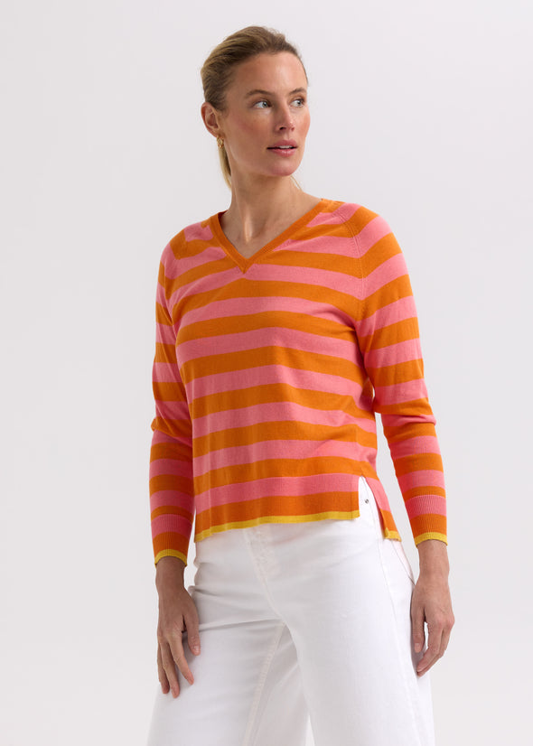 Zacket & Plover '7701 Essential V Knit' - Carrot