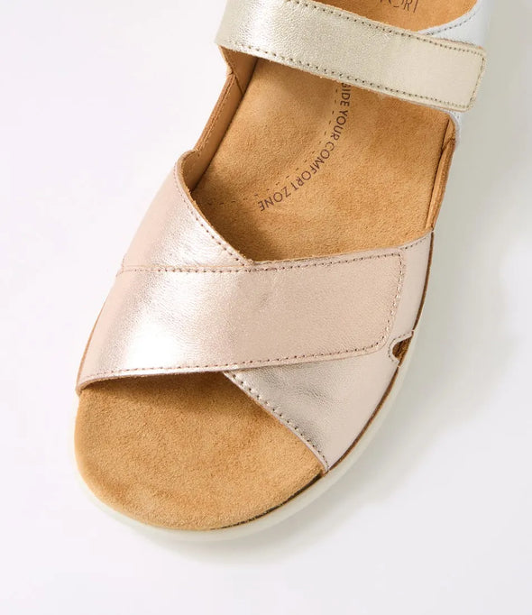 Ziera 'Bronn Back-In Sandal' - Metallic Multi