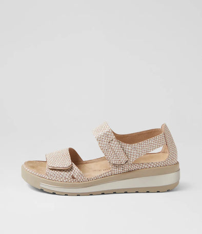 Ziera 'Gedd Back-In Sandal' - Camel Almond Print