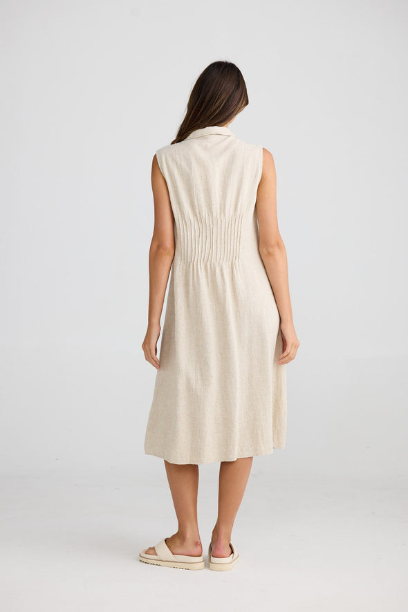 The Shanty 'Florentine Dress' - Natural jaquard