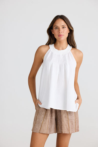 The Shanty 'Lopez Top' - White Linen