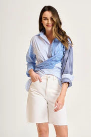 Shirty 'The Boyfried Shirt' - Blue Combo Stripe