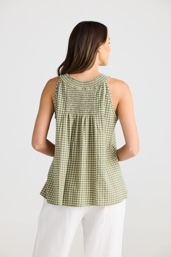 The Shanty 'Lopez Top' - Sage Check