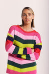 Wear Colour '185 Sweater' - Jungle Boogie Stripe