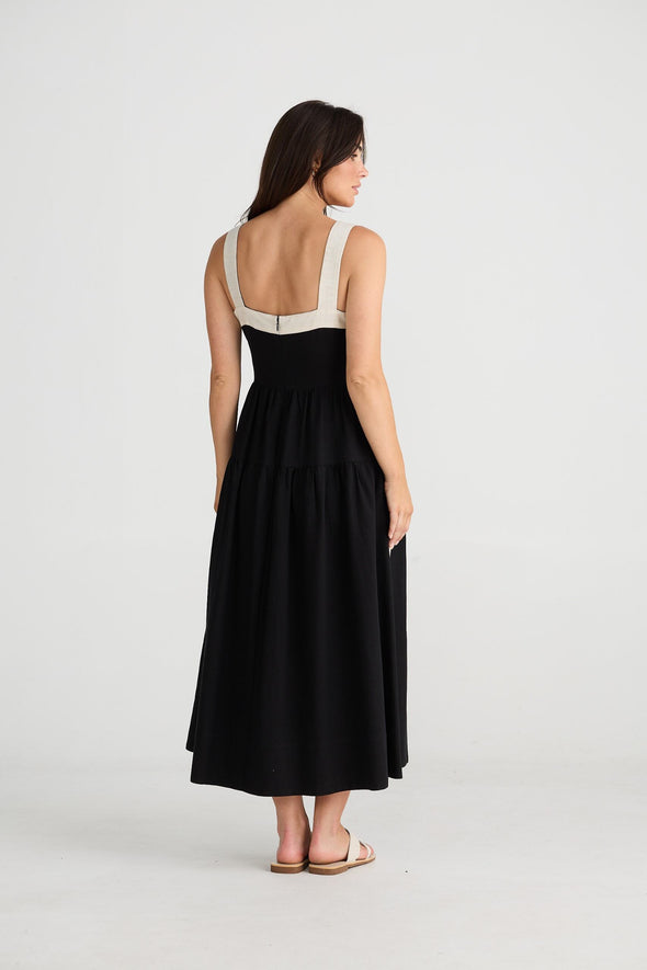 Brave + True 'Jolie Dress' - Black-Natural