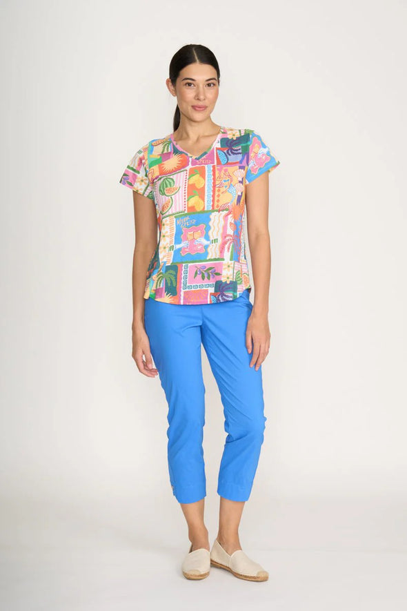 Foil 'V's So Fine Tee' - Sundowner