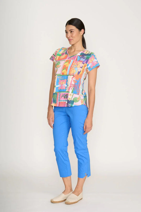 Foil 'V's So Fine Tee' - Sundowner