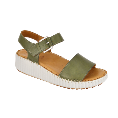 Sala 'Sonia Wedge Sandal' - Dark Olive