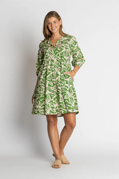 Ibisa 'Rochester Dress'  - Forest