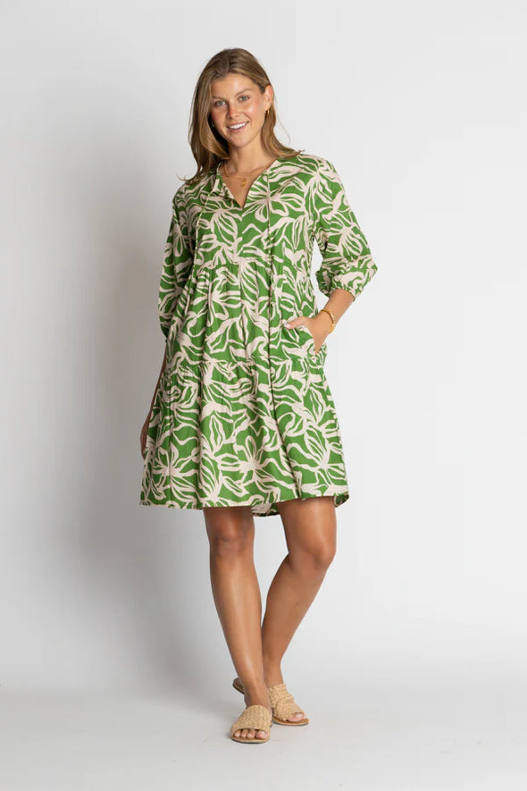 Ibisa 'Rochester Dress'  - Forest