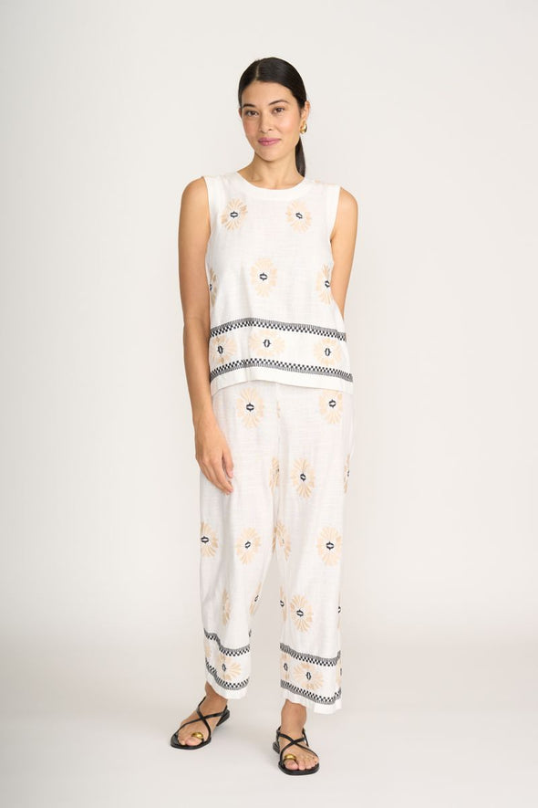 Foil 'Sew Crafty Pant' - Sand Geo