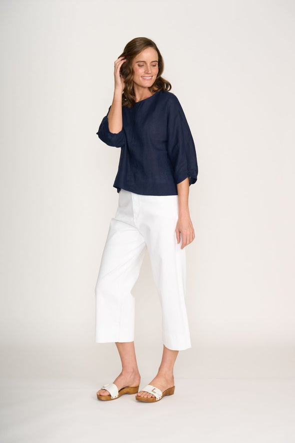Foil 'Plot Twist Top' - Eclipse (Navy)