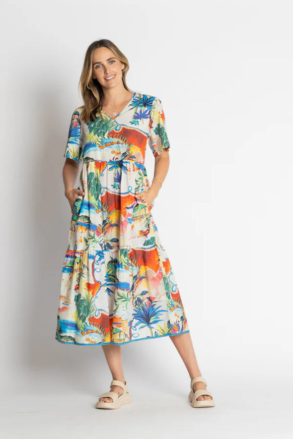 Lula Life 'Alba Midi Dress' - Print