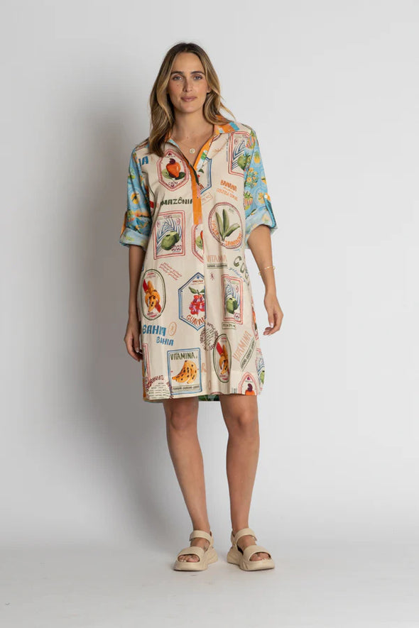 Lula Life 'Exotica Shirtmaker Dress' - Multi