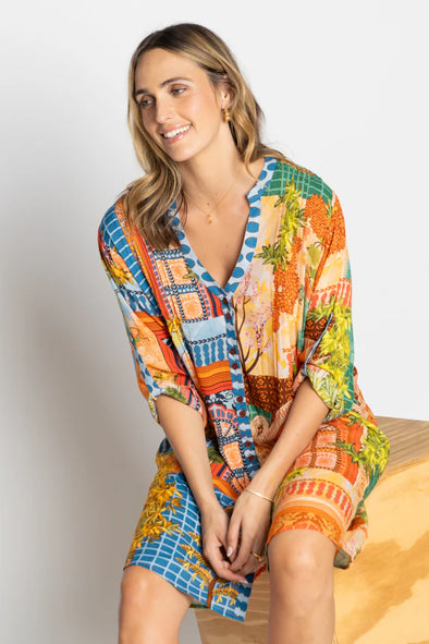 Lula Life 'Lanthea Button Dress' - Multi