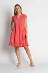 Lula Life 'Shayna Tiered Dress' - Geranium