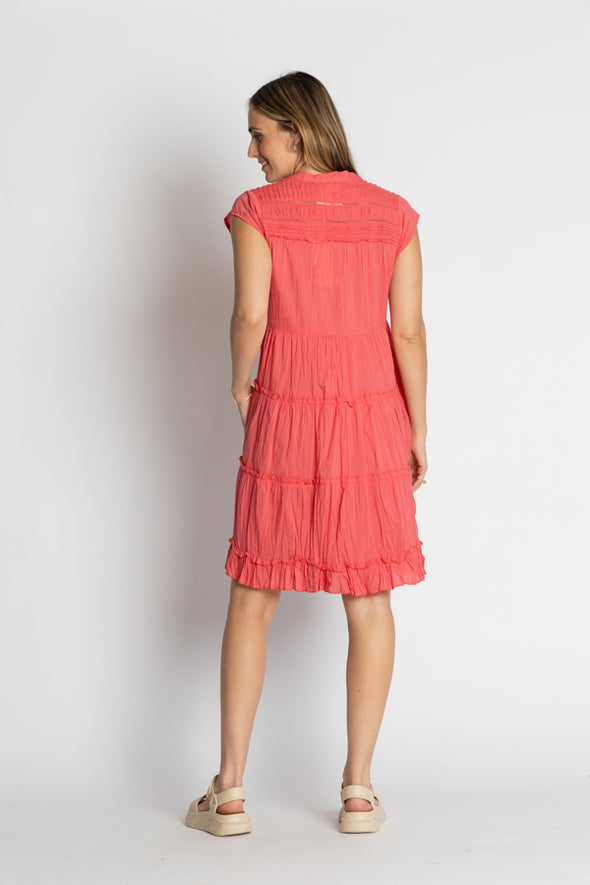 Lula Life 'Shayna Tiered Dress' - Geranium