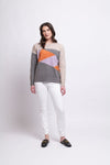 Foil 7662 Cubist Sweater' - Tangerine Combo