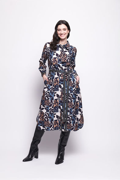 Foil '8105 On the Strip Shirt Dress' - New Leaf