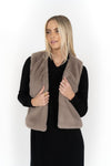 Humidity 'Vienna Faux Fur Vest' - Smoke