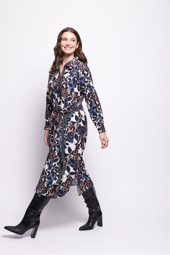 Foil '8105 On the Strip Shirt Dress' - New Leaf