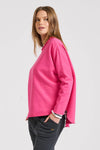 EST 1971 'Raw long Sleeve Sweatshirt - Fuchsia