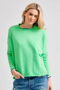 EST 1971 'Raw Sweatshirt' - Apple Green