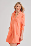 EST 1971 'Raw T Shirt Dress' - Peach