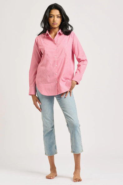 Shirty 'Chloe Classic Shirt' - Cherry Stripe