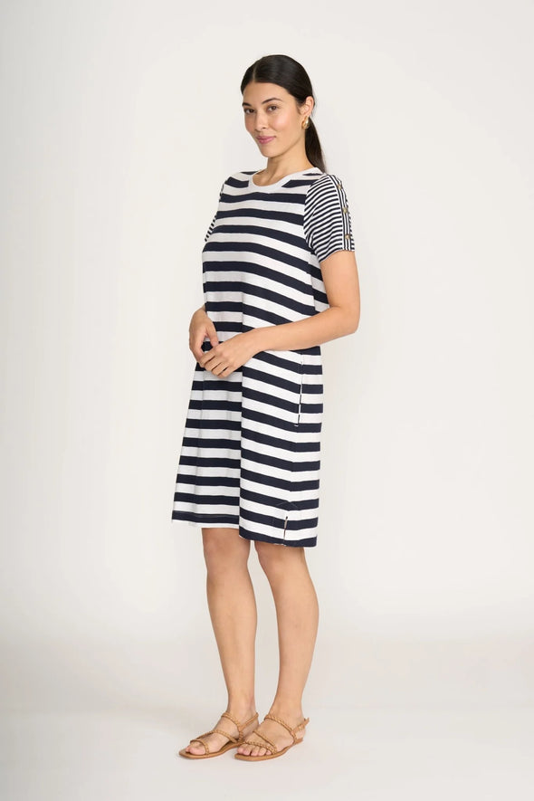 Foil 'Worth The Hype Dress' - Stripe Mix