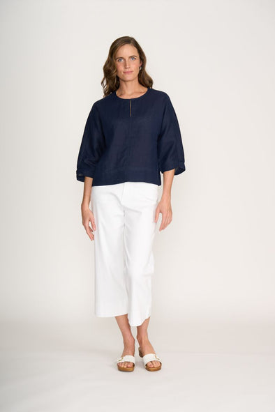 Foil 'Plot Twist Top' - Eclipse (Navy)