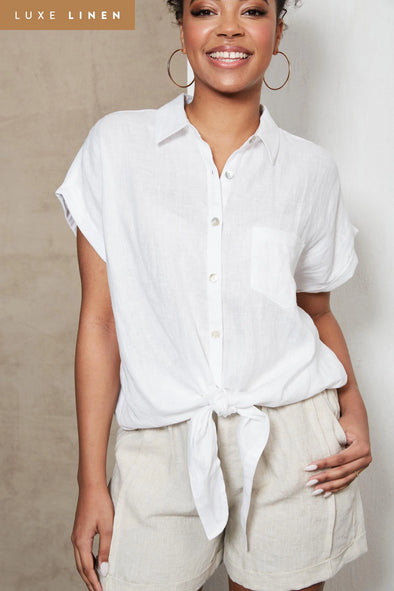 Eb & Ive 'Studio Tie Shirt' - Salt