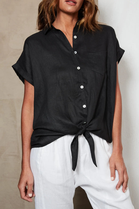 Eb & Ive 'Studio Tie Shirt' - Ebony