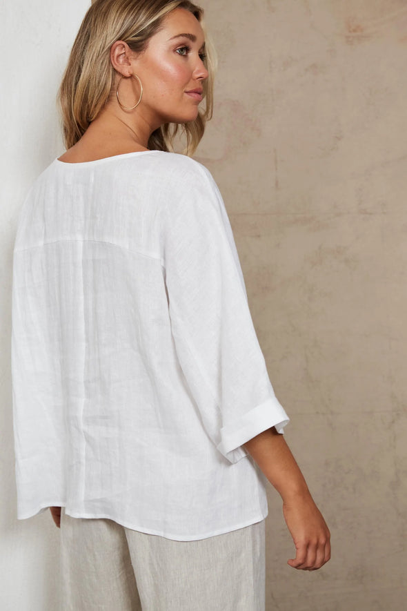 Eb & Ive 'Studio Relaxed Top' - Salt