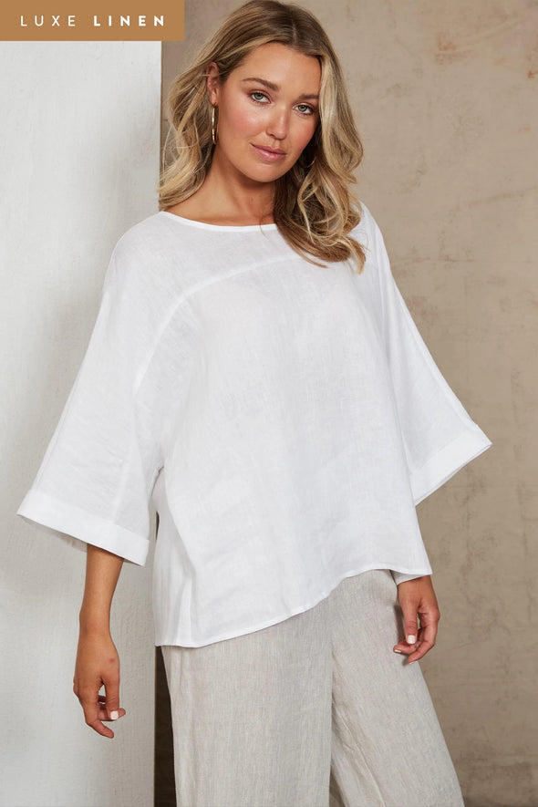 Eb & Ive 'Studio Relaxed Top' - Salt